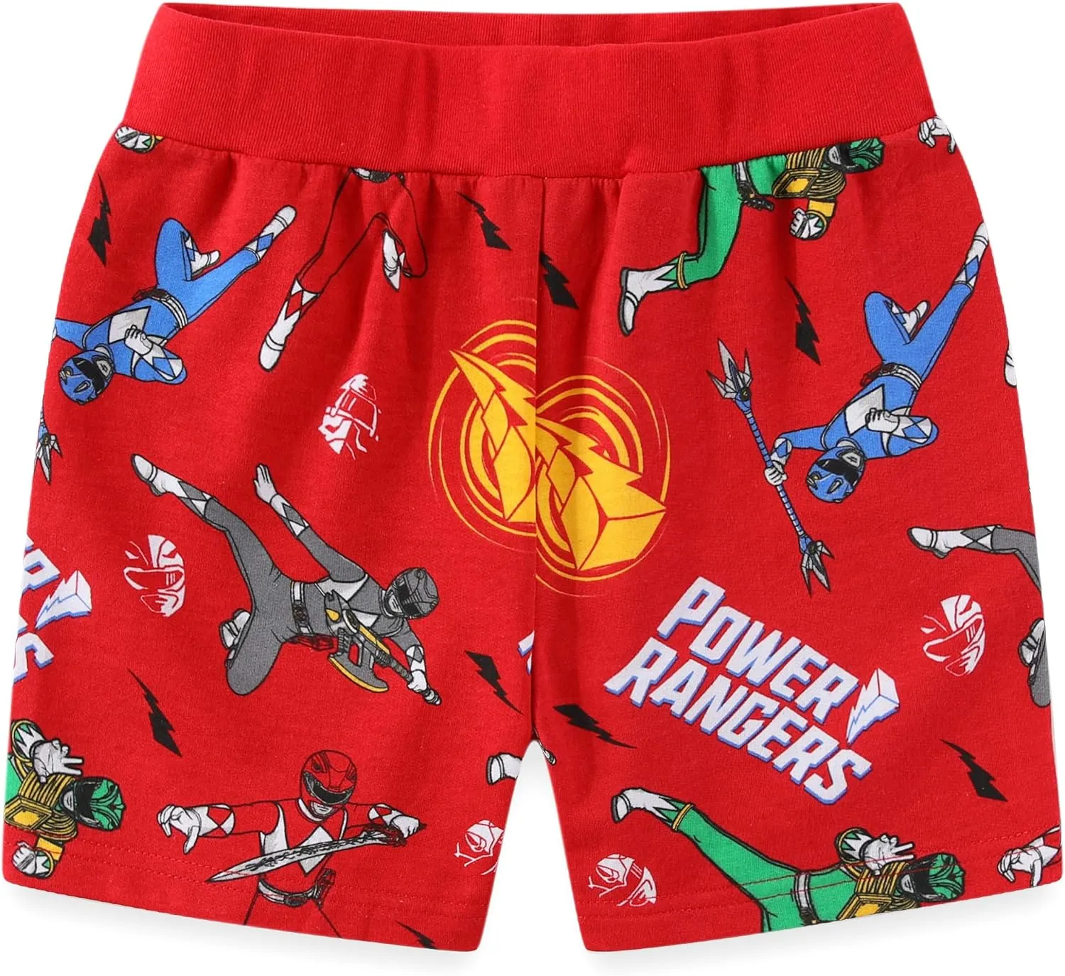 Power Rangers Boys Short Sleeve T-Shirt and French Terry Shorts Set for Big Kids