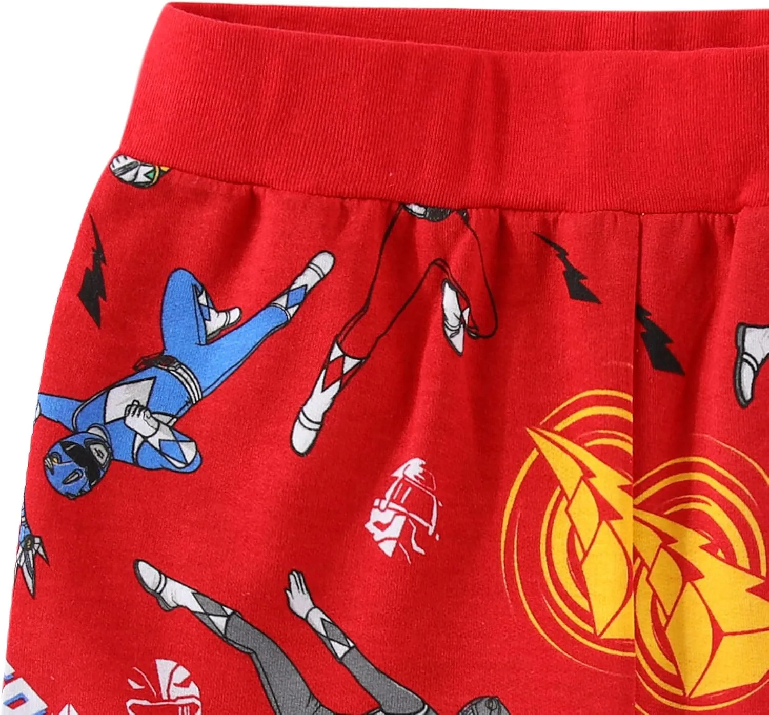 Power Rangers Boys Short Sleeve T-Shirt and French Terry Shorts Set for Big Kids