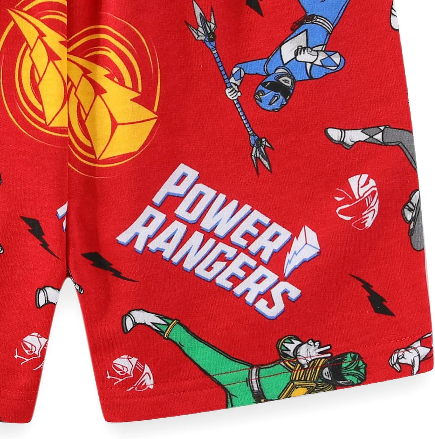 Power Rangers Boys Short Sleeve T-Shirt and French Terry Shorts Set for Big Kids