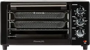 PowerXL Air Fryer Grill 8 in 1 Roast, Bake, Rotisserie, Electric Indoor Grill (Black Deluxe)