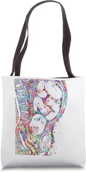 Pregnancy Art Watercolor fetus Tote Bag