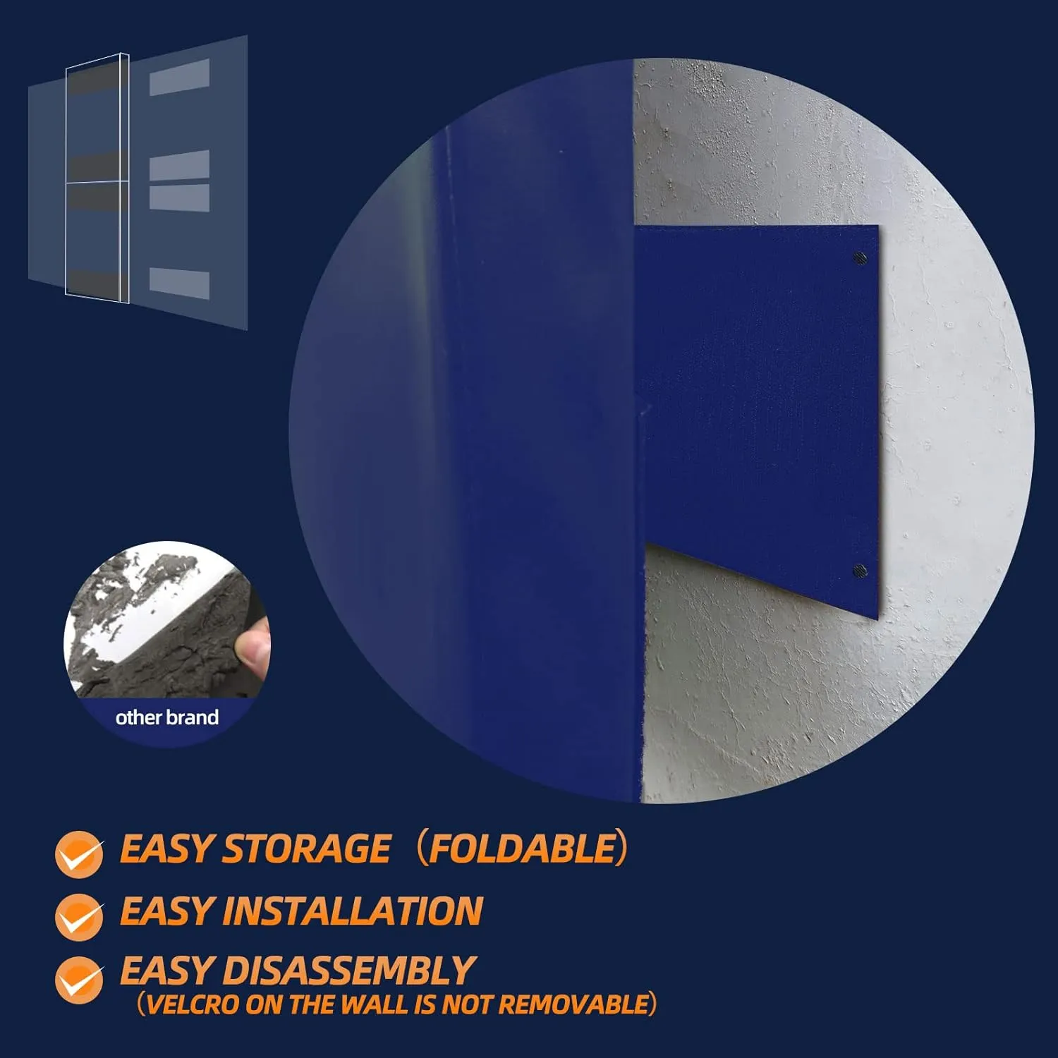 PROGOAL 6FT HighGym Wall Paddings Basketball Court Wall Protection Pad - 2”Thick Foam Wall Mat Durable Protector for Wall-Mounted Basketball Hoops Garage Taekwondo(72" L x 20" W)