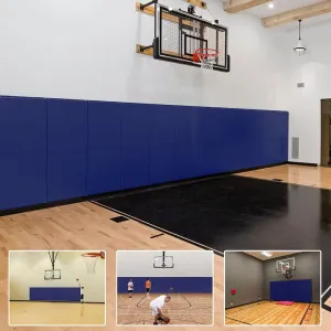 PROGOAL 6FT HighGym Wall Paddings Basketball Court Wall Protection Pad - 2”Thick Foam Wall Mat Durable Protector for Wall-Mounted Basketball Hoops Garage Taekwondo(72" L x 20" W)
