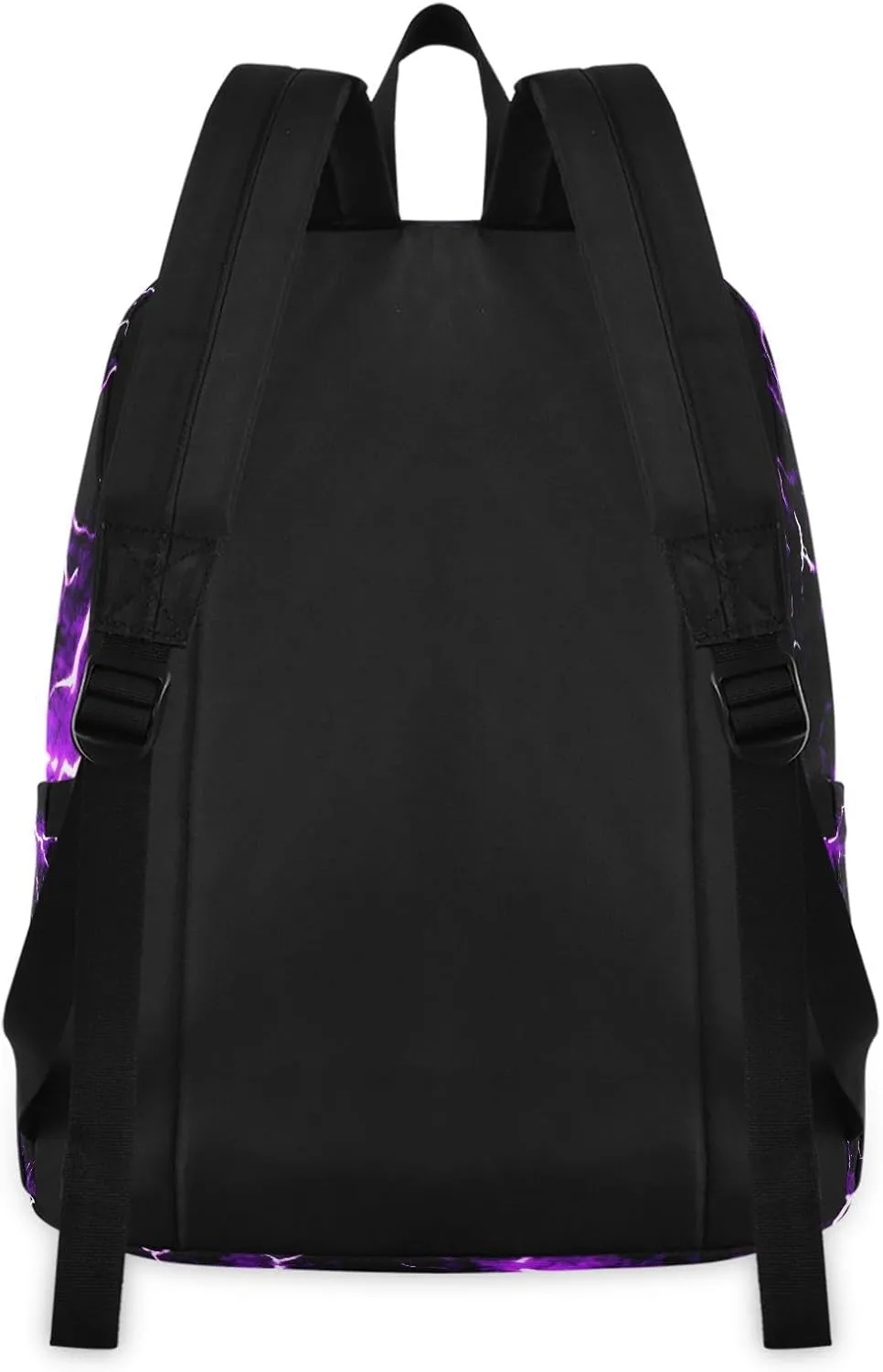 Purple Lightning Backpack Set with Lunch Bag for Girls Boys Elementary Primary School Kids Lightweight Daypack Set
