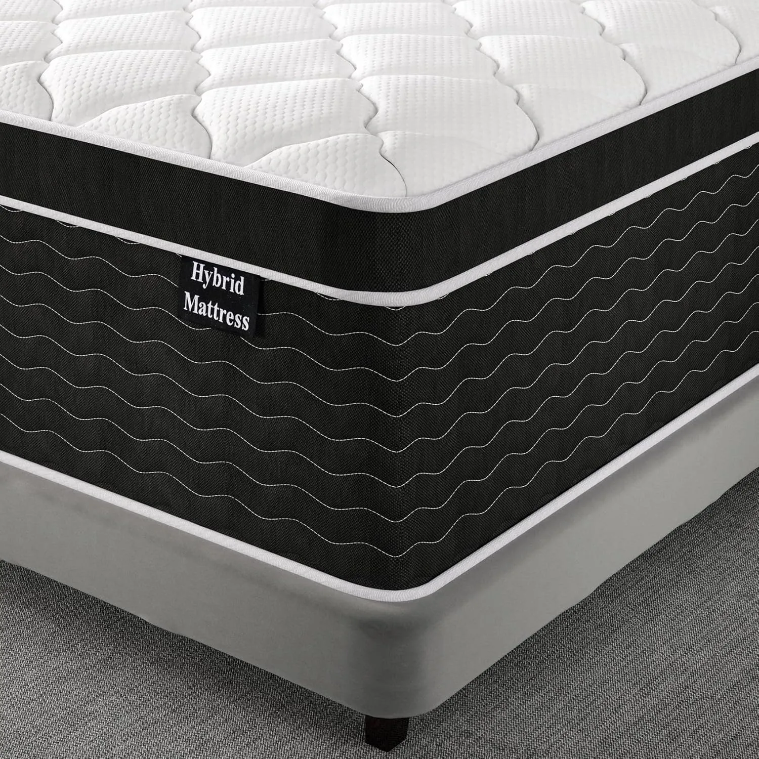 Queen Mattress, 10 inch Bed Mattresses in a Box, Medium Plush Hybrid Mattress Queen Size with Gel Memory Foam and Pocket Springs, Pressure Relief, Cooling and Breathable