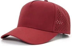 Quick-Dry Snapback Hats, 5-Panel Water-Resistant Mesh Baseball Caps for Men & Women, Golf, Running or Workouts