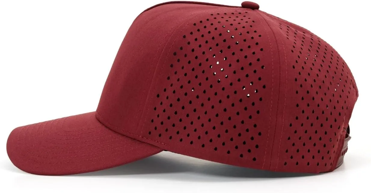 Quick-Dry Snapback Hats, 5-Panel Water-Resistant Mesh Baseball Caps for Men & Women, Golf, Running or Workouts