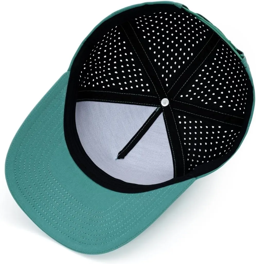 Quick-Dry Snapback Hats, 5-Panel Water-Resistant Mesh Baseball Caps for Men & Women, Golf, Running or Workouts