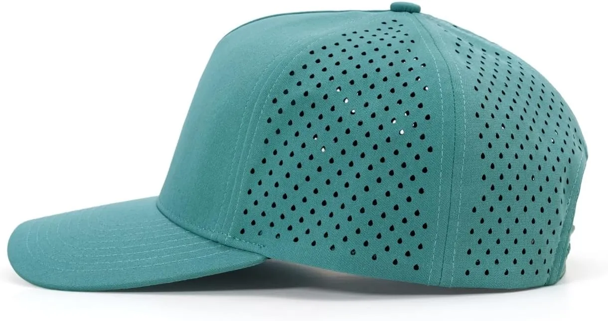 Quick-Dry Snapback Hats, 5-Panel Water-Resistant Mesh Baseball Caps for Men & Women, Golf, Running or Workouts