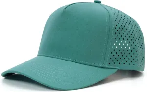 Quick-Dry Snapback Hats, 5-Panel Water-Resistant Mesh Baseball Caps for Men & Women, Golf, Running or Workouts