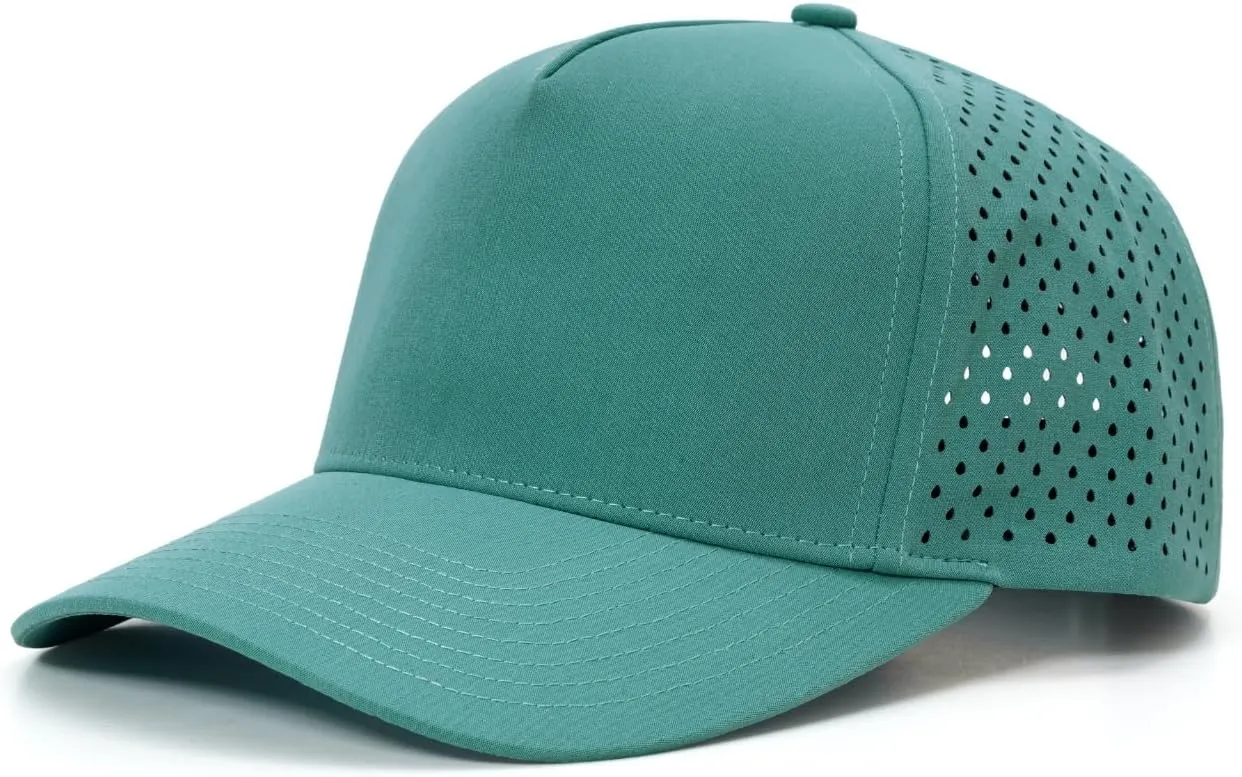 Quick-Dry Snapback Hats, 5-Panel Water-Resistant Mesh Baseball Caps for Men & Women, Golf, Running or Workouts