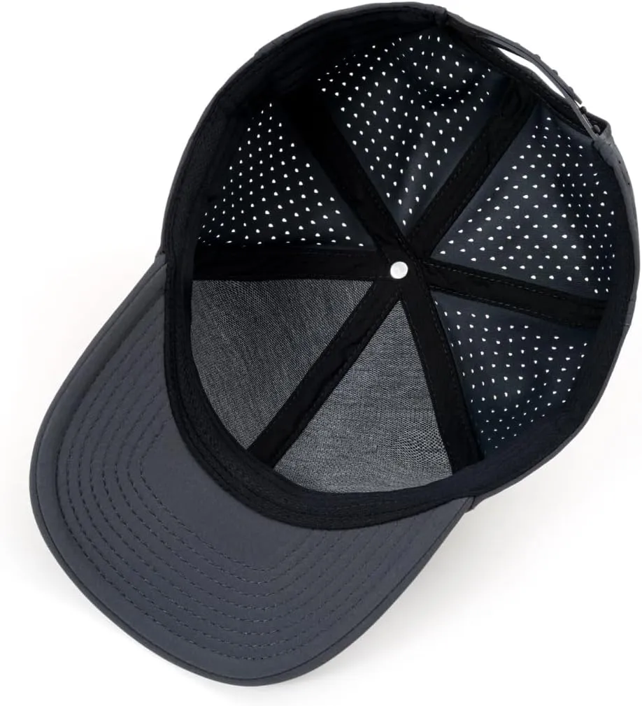 Quick-Dry Snapback Hats, 6-Panel Water-Resistant Mesh Baseball Caps for Men & Women, Golf, Running or Workouts
