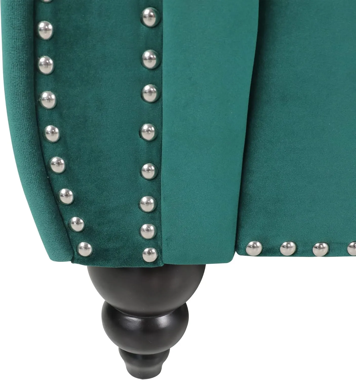 RARZOE 3 Pieces of Living Room Furniture Sofa Sets, Modern Velvet Chesterfield Sofa&Chesterfield Club Chair&Chesterfield Loveseat Sofas Set with Nailhead Trim Scroll Arms for Living Room(Green)