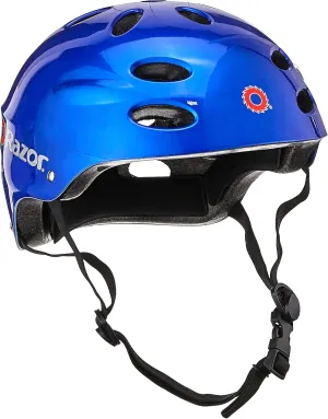 Razor V-17 Youth Multi-Sport Helmet - CPSC Approved Kid’s Helmet with Adjustable Strap - Durable Helmet with Foam Padding for Biking, Skating, and Other Outdoor Sports