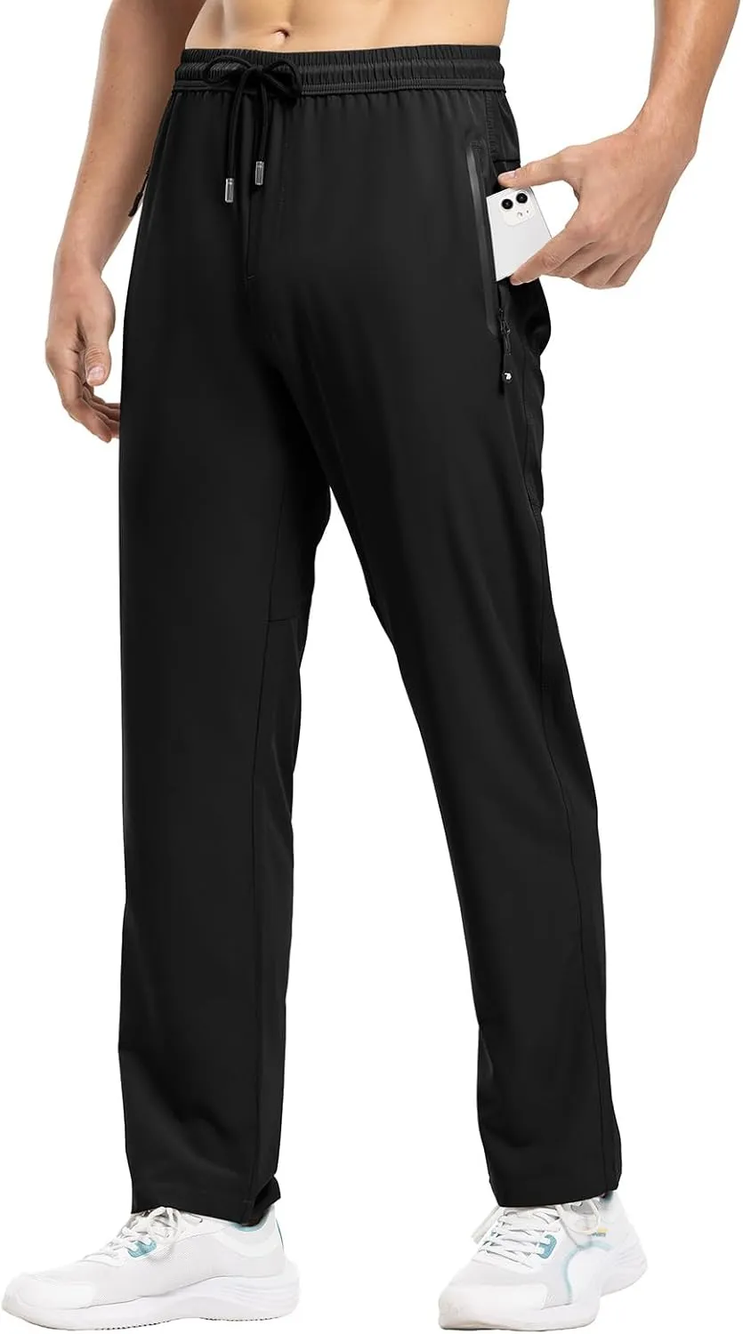 Rdruko Men's Casual Pants Lightweight Quick Dry Hiking Running Workout Outdoor Sports Sweat Pants