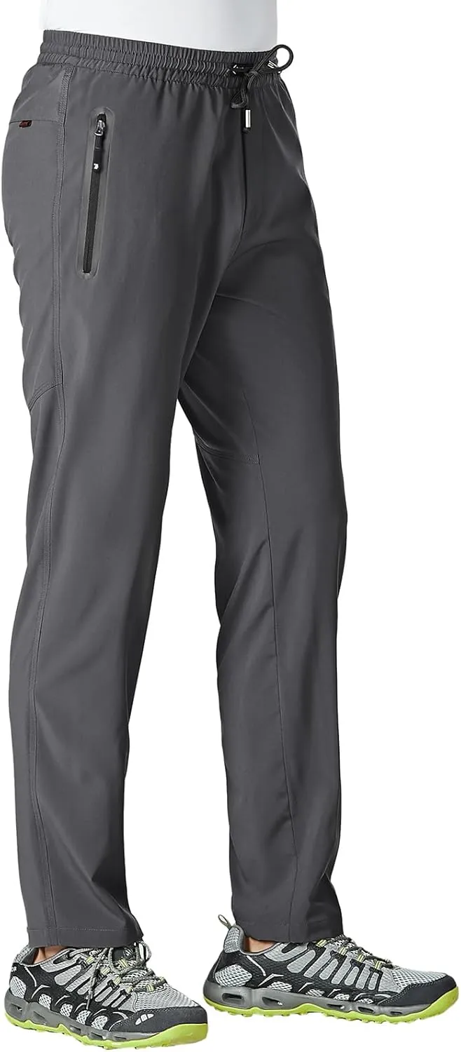 Rdruko Men's Casual Pants Lightweight Quick Dry Hiking Running Workout Outdoor Sports Sweat Pants