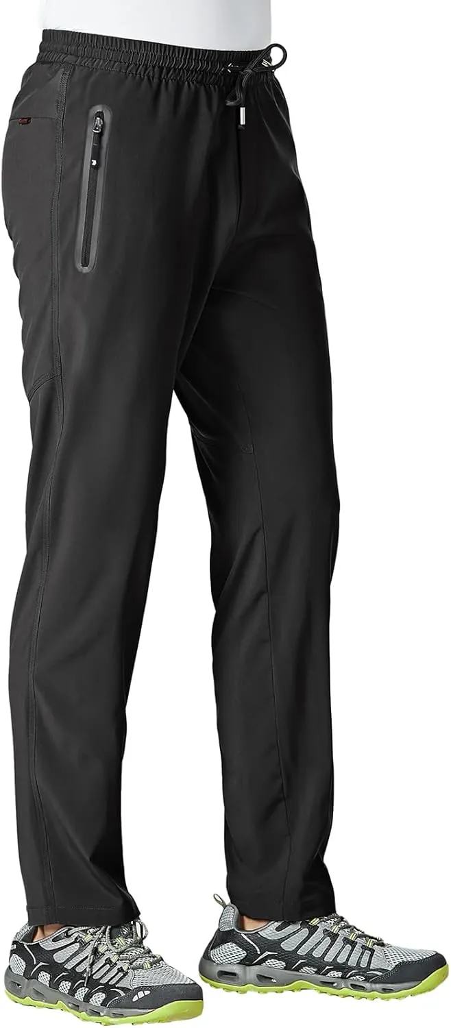 Rdruko Men's Casual Pants Lightweight Quick Dry Hiking Running Workout Outdoor Sports Sweat Pants