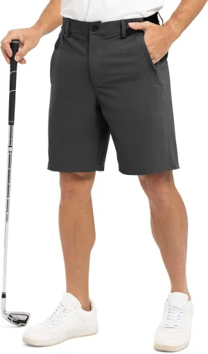Rdruko Men's Golf Shorts Stretch Dry Fit 9" Lightweight Casual Dress Work Shorts with Pockets