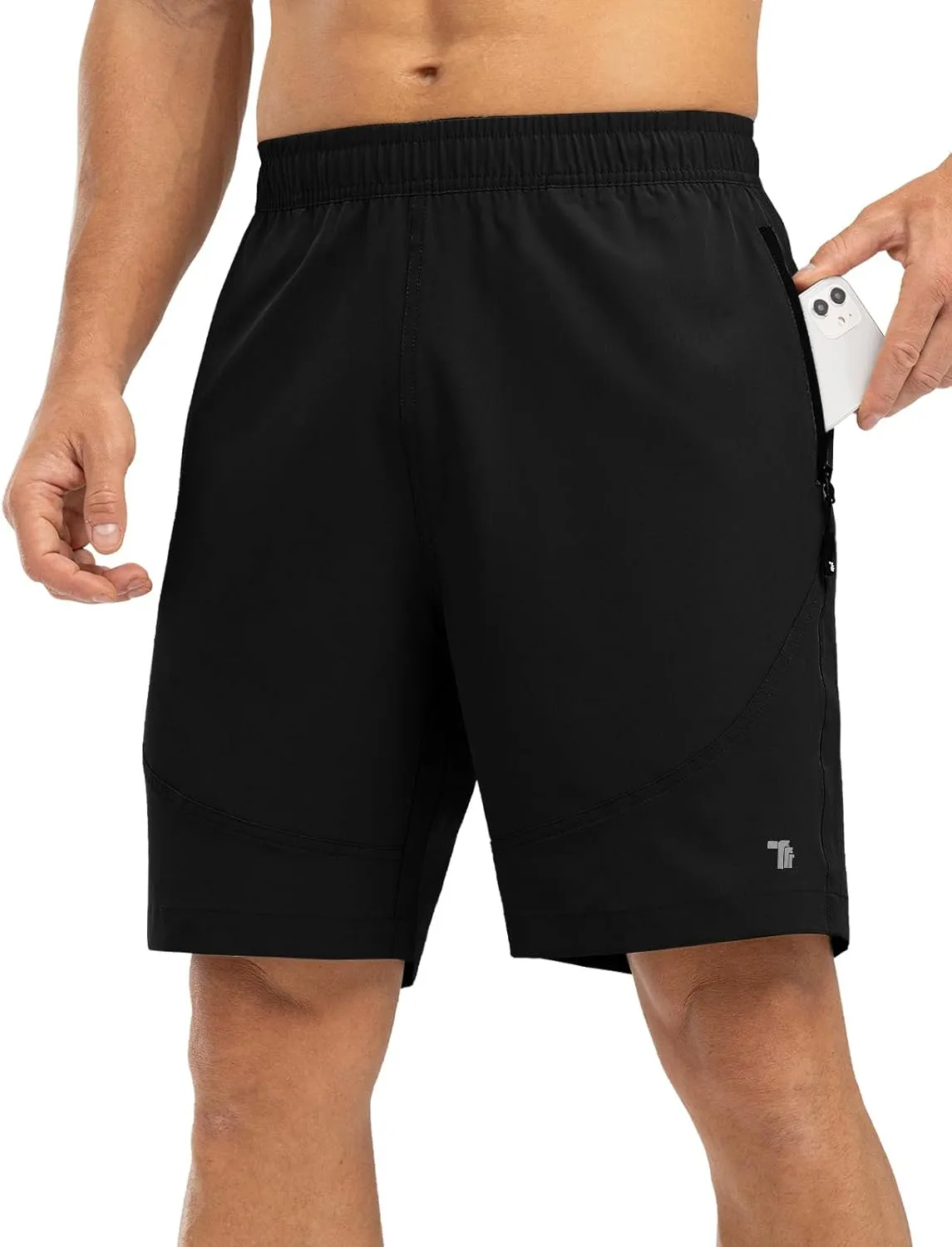 Rdruko Men's Hiking Shorts with Zipper Pockets 7'' Lightweight Quick Dry Workout Shorts Running Athletic Shorts