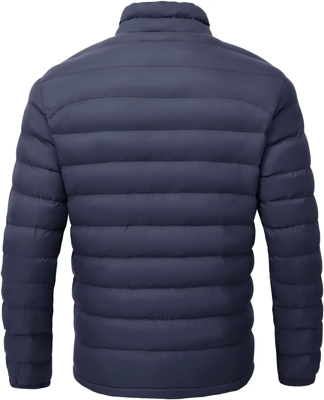 Rdruko Men's Puffer Packable Lightweight Jacket Winter Windproof Down Alternative Stand Collar Coat