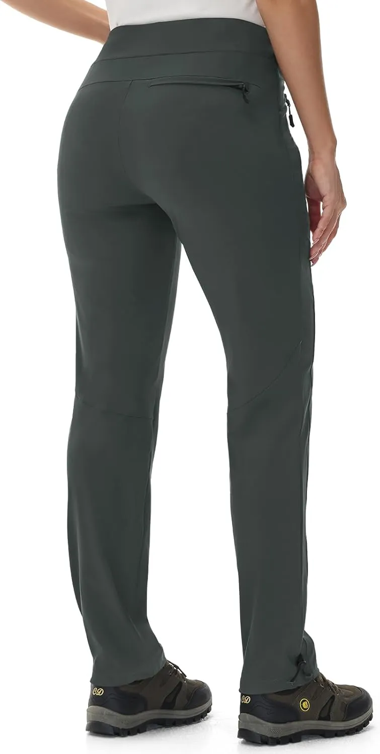 Rdruko Women's Hiking Pants Quick Dry Lightweight Water Resistant Outdoor Pants Athletic Joggers with Zipper Pockets