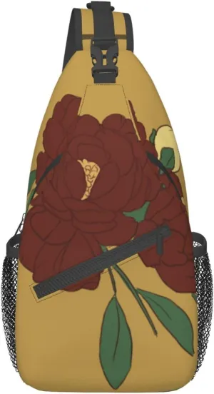 Red Moonflower Pattern Outdoor Hiking Backpack > Suitable For Men And Women Riding Strong And Sturdy High Storage Capacity Daily Travel