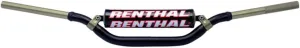 Renthal 997-01-BK-02-185 Twinwall Black 1-1/8" Aluminum Handlebar