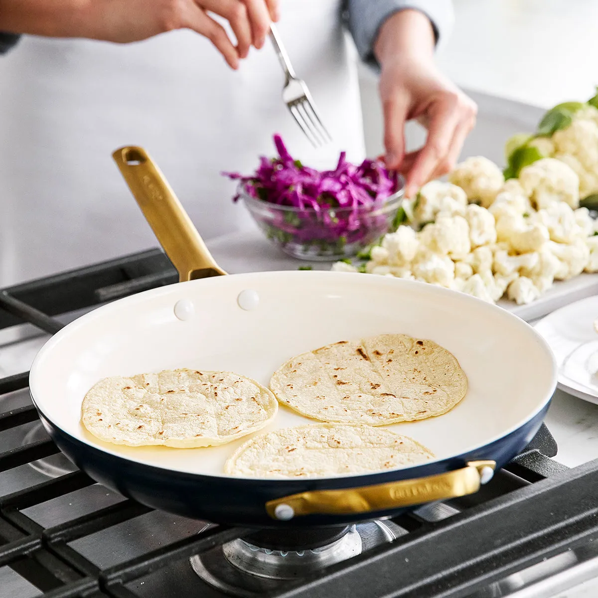 Reserve Ceramic, Nonstick Fry Pan with Lid, 12"