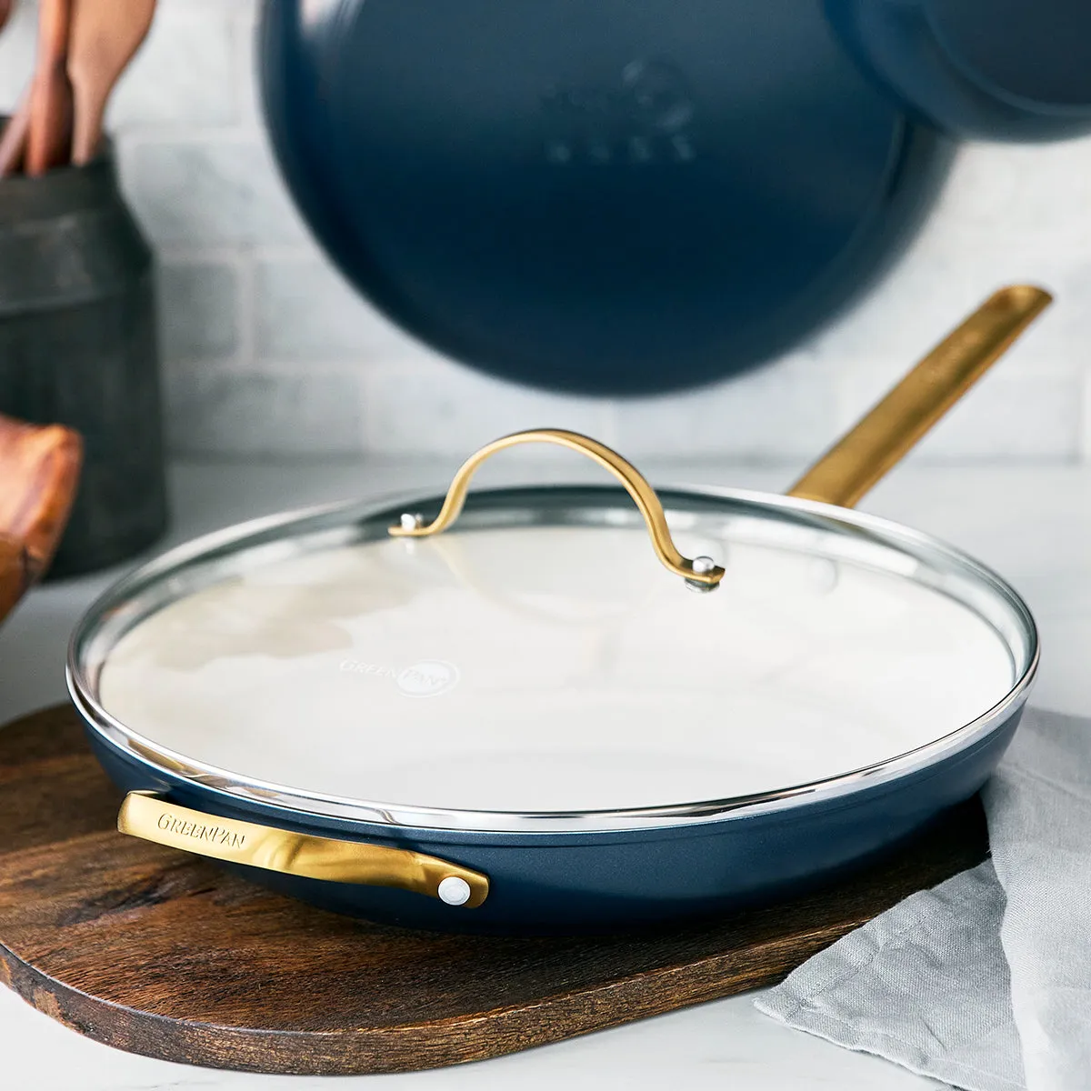Reserve Ceramic, Nonstick Fry Pan with Lid, 12"