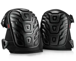 Rockland Guard Work Knee Pads for Men & Women - Professional Heavy Duty Knee Pads for Work in Construction, Flooring, Gardening, Roofing - Protective Gel Cushion Padding, Adjustable via Clip-On Straps