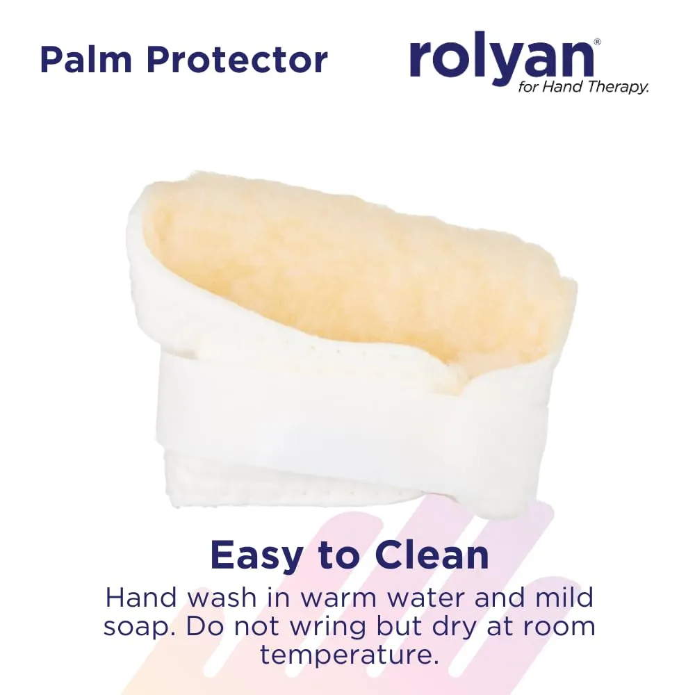 Rolyan Palm Protectors for Right Hand, Pack of 3 Right Handed Gloves for Finger Contracture Prevention, Comfortable Hand Cushion with Soft Sherpa Lining and Palm Pad to Prevent Hand Contractures