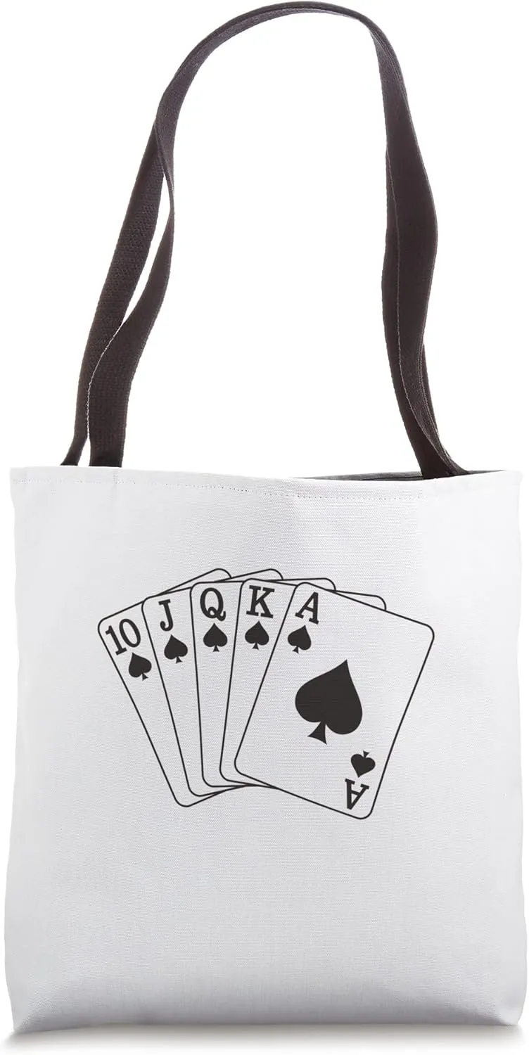 Royal Flush Spades Tote Bag