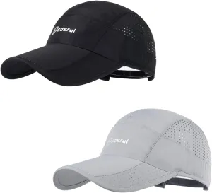 Running Hat Outdoor Quick Drying Baseball Cap Mesh Cool Workout Cap for Women and Men