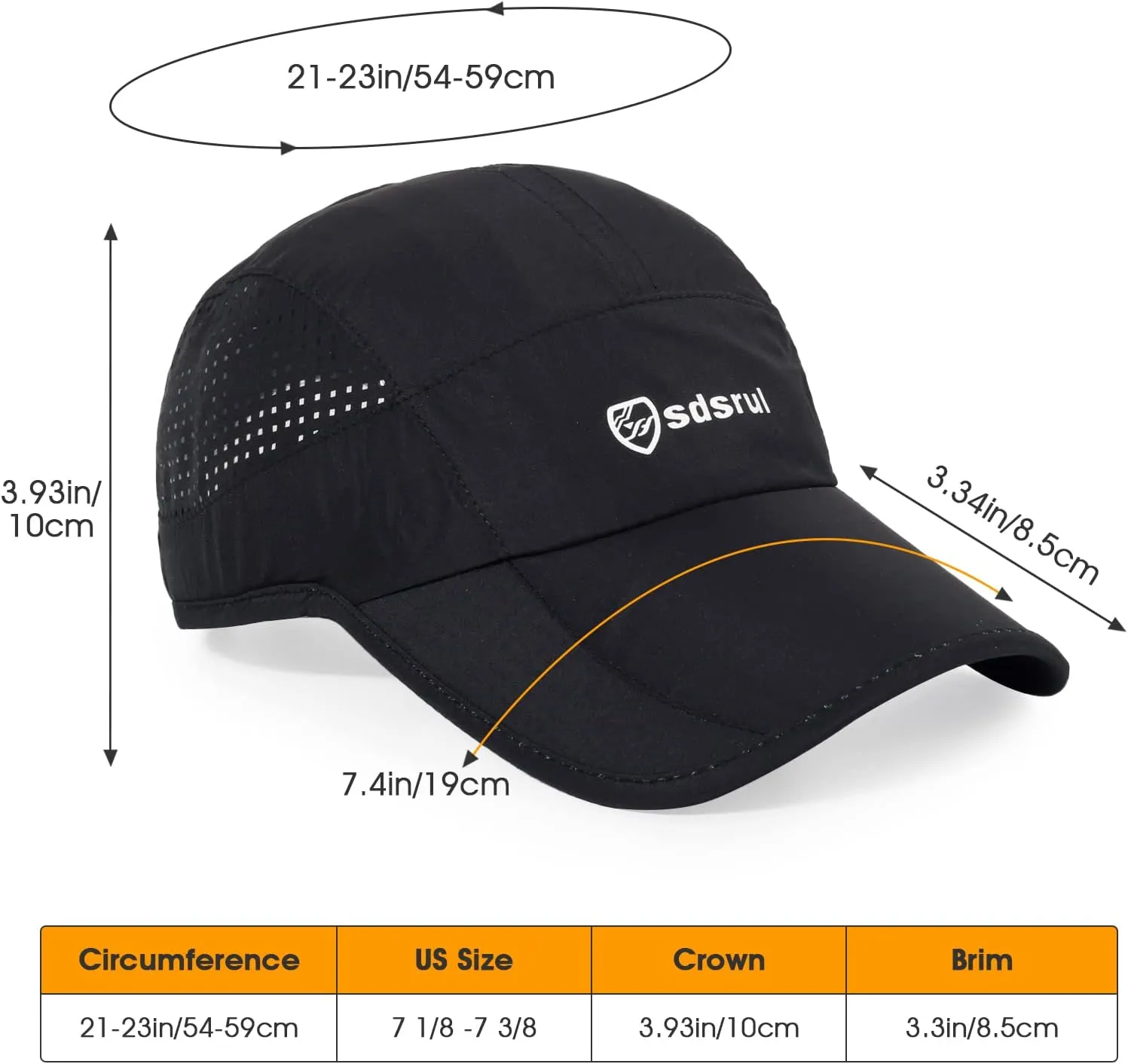 Running Hat Outdoor Quick Drying Baseball Cap Mesh Cool Workout Cap for Women and Men