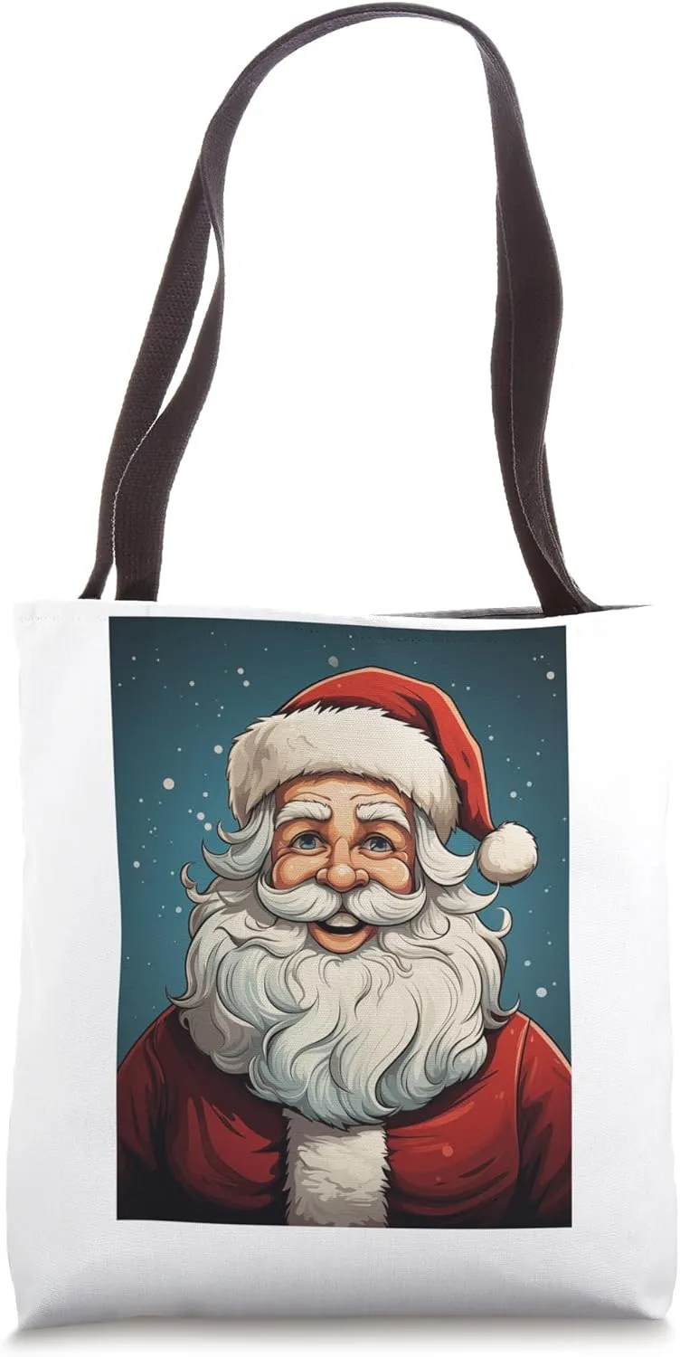 Santa Claus Funny Cute Advent Tote Bag