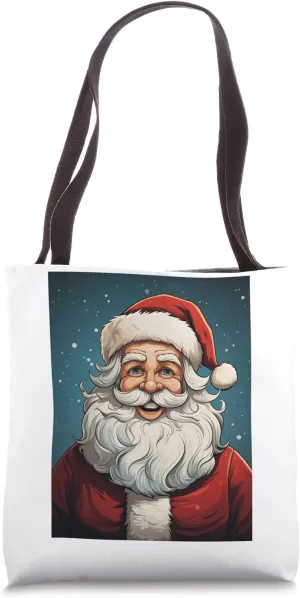 Santa Claus Funny Cute Advent Tote Bag