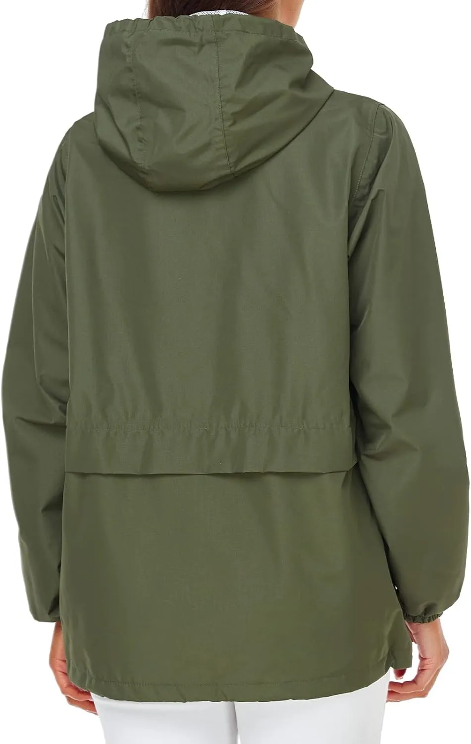 SaphiRose Lightweight Rain Jacket Women Waterproof Breathable Raincoat Packable Hooded Windbreaker