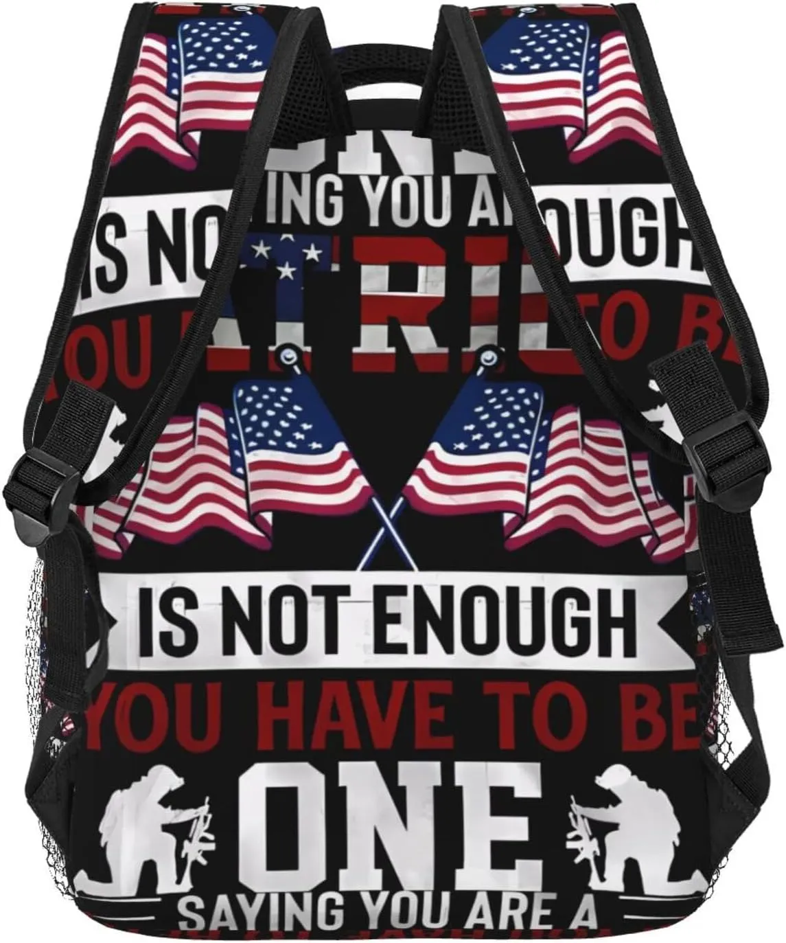 Saying You Are A Patriot Veterans Day Backpack Casual Laptop Backpack Lightweight Double Shoulder Bag Travel Daypack For Women Men