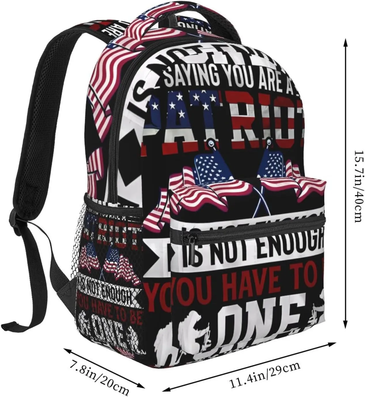 Saying You Are A Patriot Veterans Day Backpack Casual Laptop Backpack Lightweight Double Shoulder Bag Travel Daypack For Women Men