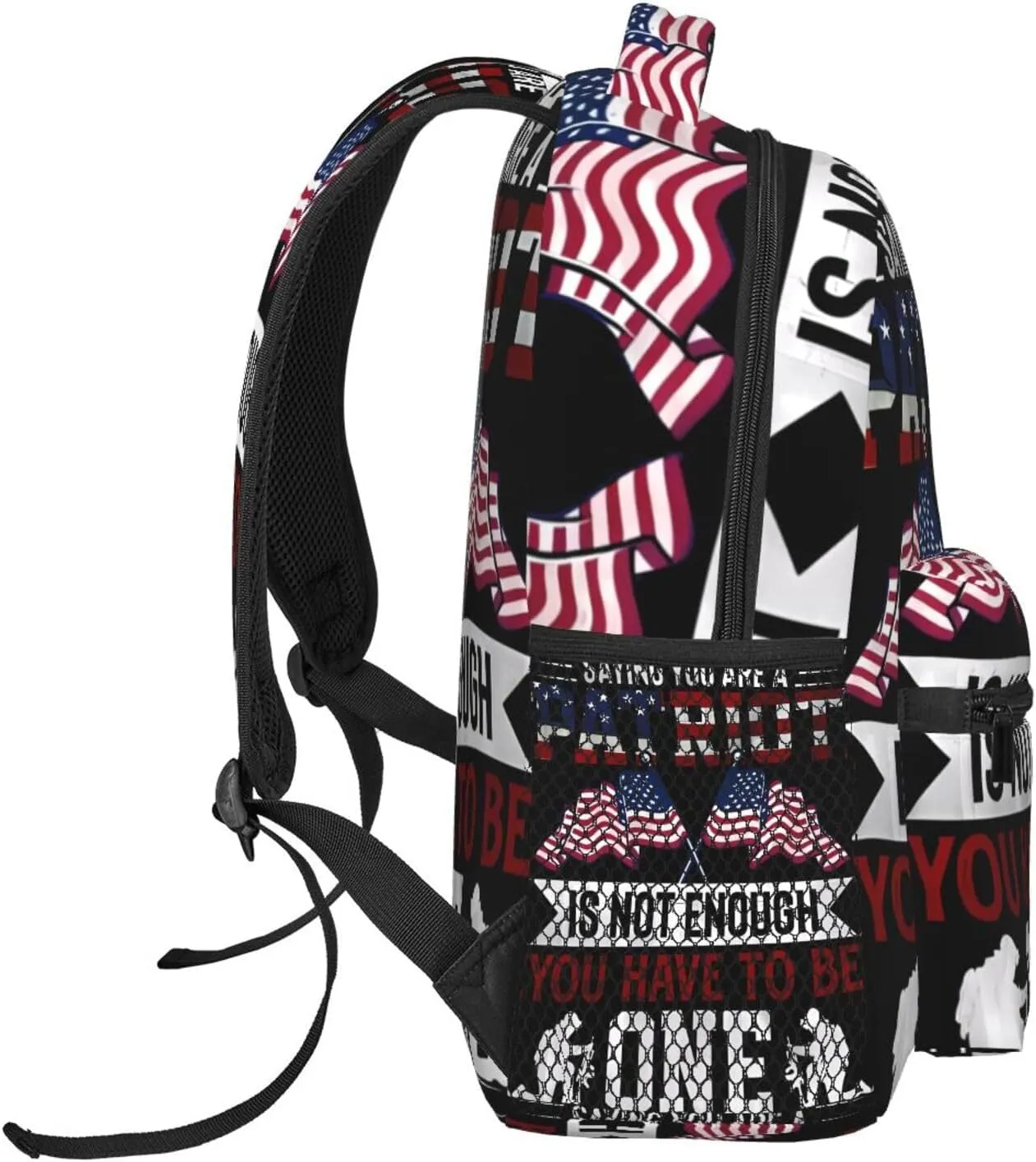 Saying You Are A Patriot Veterans Day Backpack Casual Laptop Backpack Lightweight Double Shoulder Bag Travel Daypack For Women Men