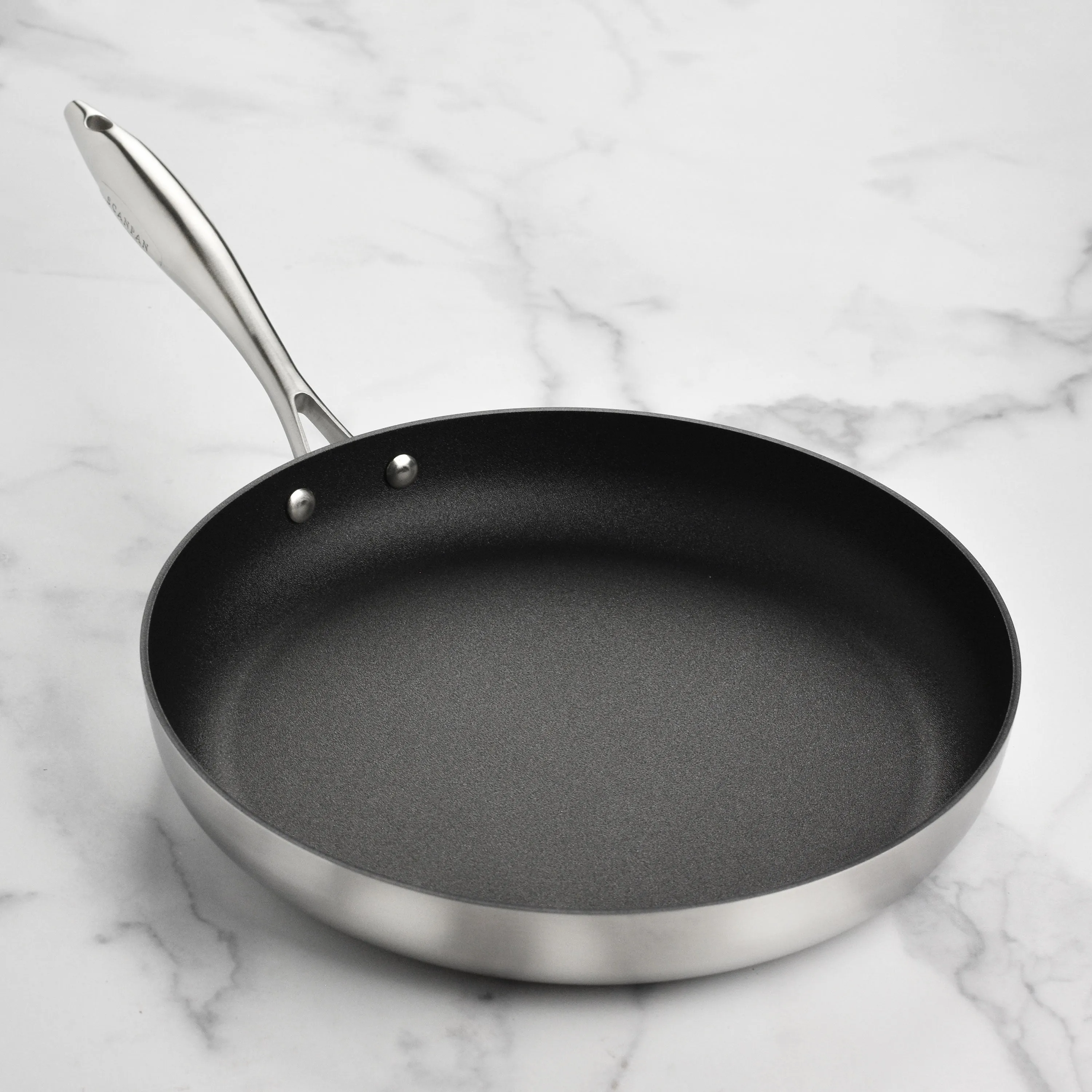 Scanpan CX  12.5" Stainless Steel Nonstick Fry Pan with Lid