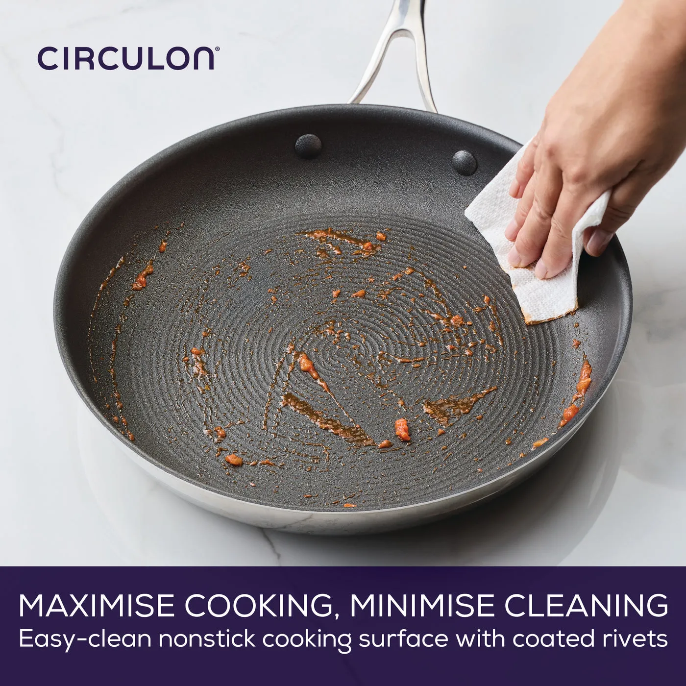 ScratchDefense 32cm Covered Frying Pan & Lid