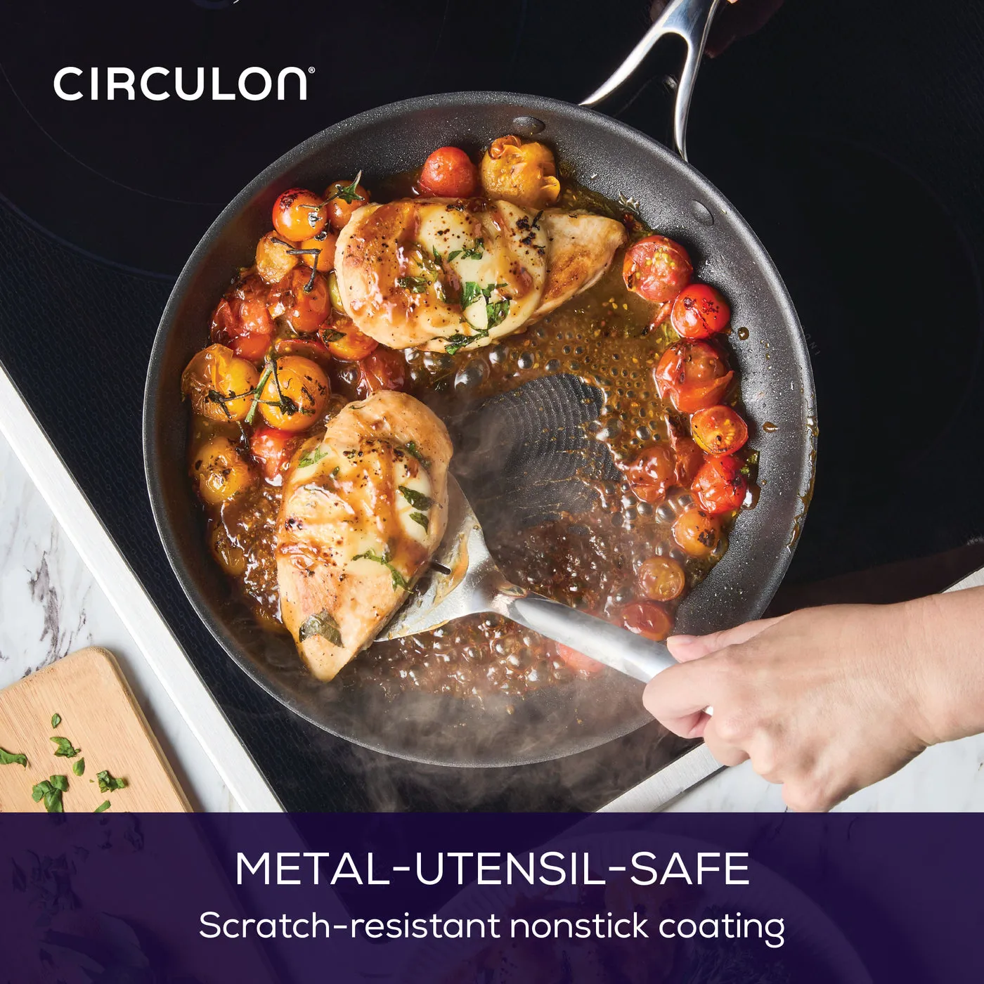 ScratchDefense 32cm Covered Frying Pan & Lid