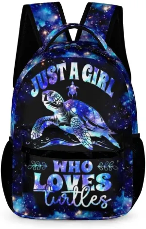 Sea Turtle School Backpack for Kids Girls Boys, 16 Inch Cute Sea Turtle Themed Bookbag, Personality School Backpack for Students Children, Lightweight, Large Capacity