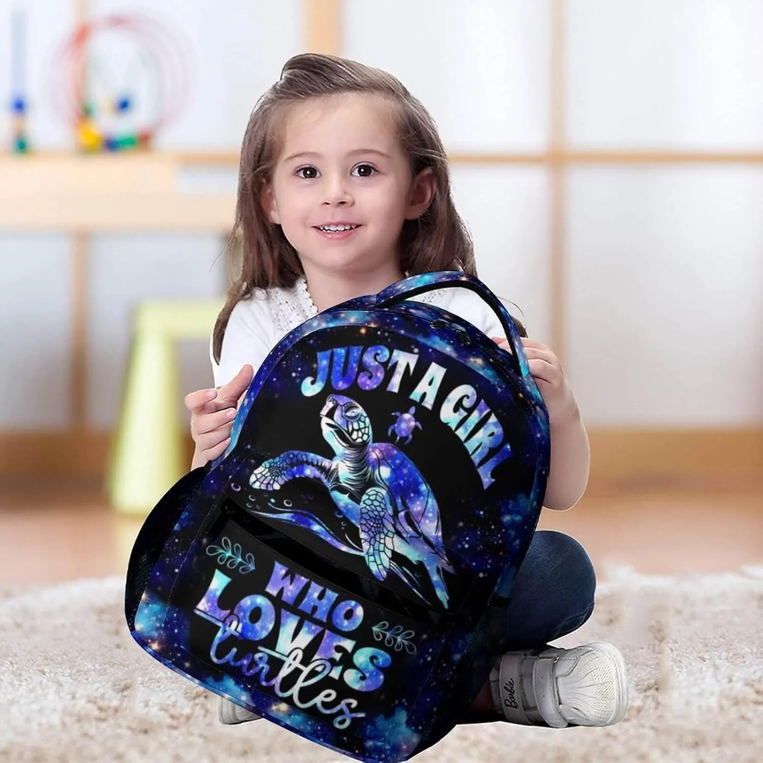 Sea Turtle School Backpack for Kids Girls Boys, 16 Inch Cute Sea Turtle Themed Bookbag, Personality School Backpack for Students Children, Lightweight, Large Capacity