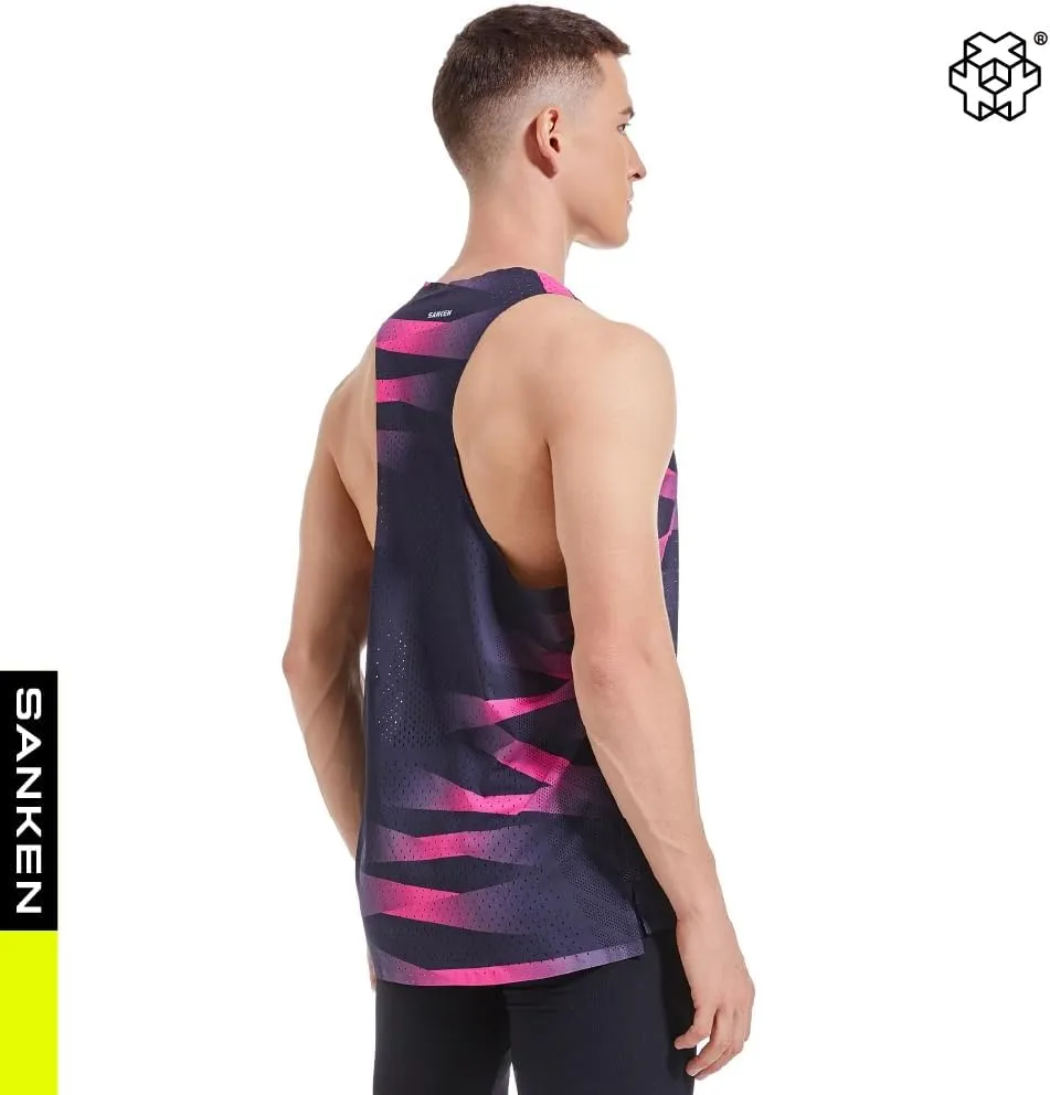 Seamless Marathon Tank Top Lightweight Running Singlet Shirt Dry Fit Workout Sleeveless T-Shirt