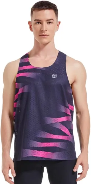 Seamless Marathon Tank Top Lightweight Running Singlet Shirt Dry Fit Workout Sleeveless T-Shirt
