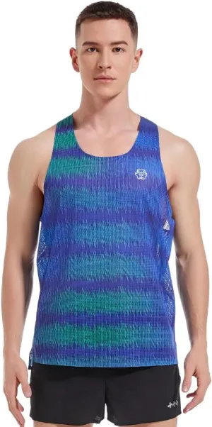 Seamless Marathon Tank Top Lightweight Running Singlet Shirt Dry Fit Workout Sleeveless T-Shirt