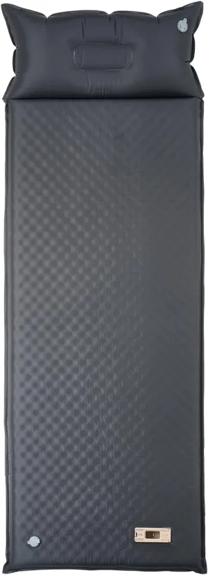 Self Inflating Sleeping Pad with Pump, 3.14" Thick Memory Foam Single Sleeping Mats with Pillow (Black)