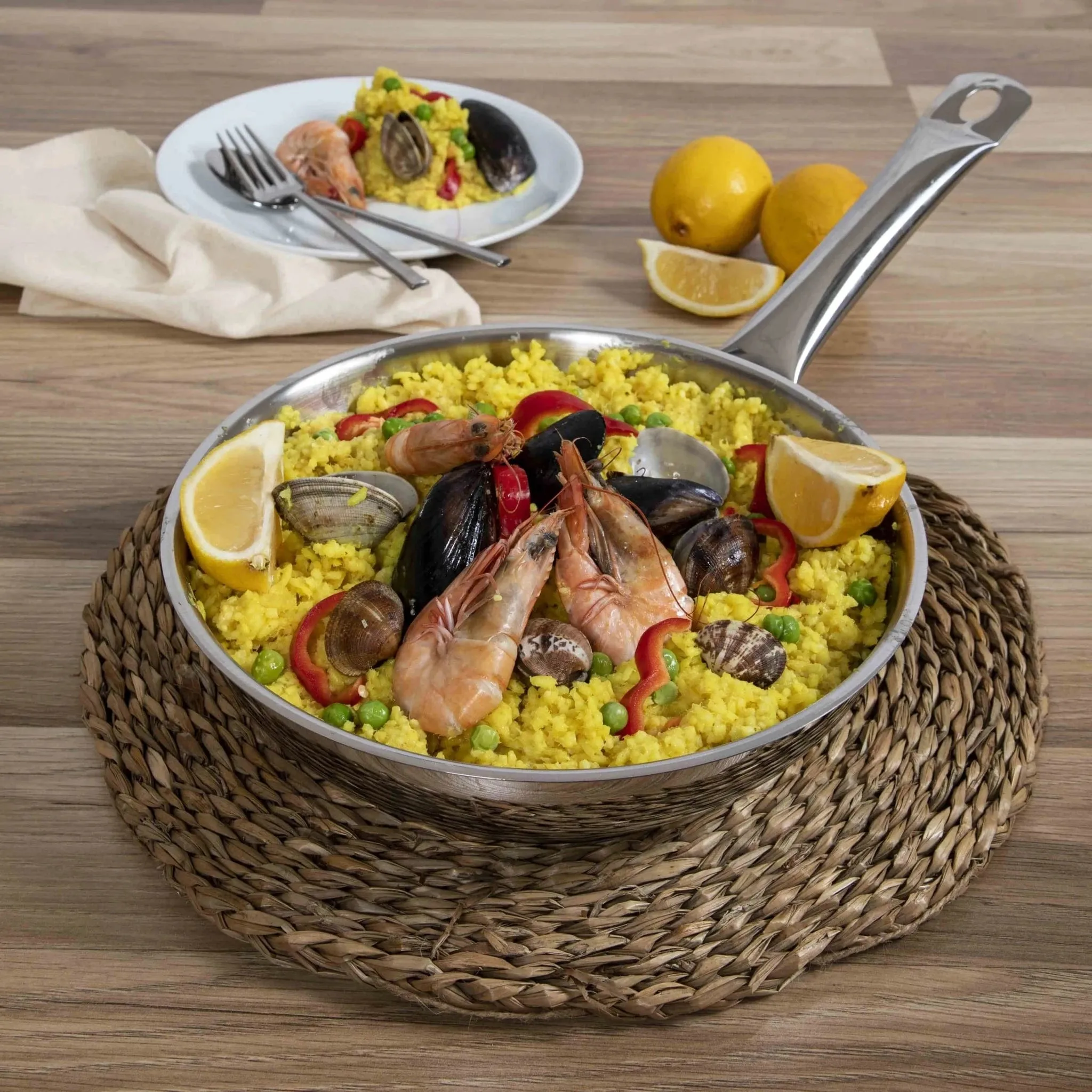 Serenk Stainless Steel Frying Pan – 24 cm Nonstick Essential